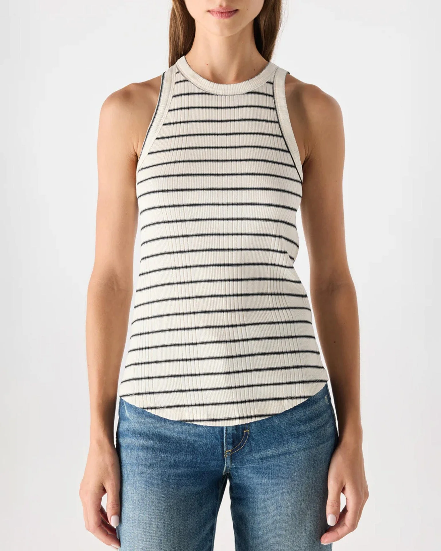 Vera Tank in Natural/Black