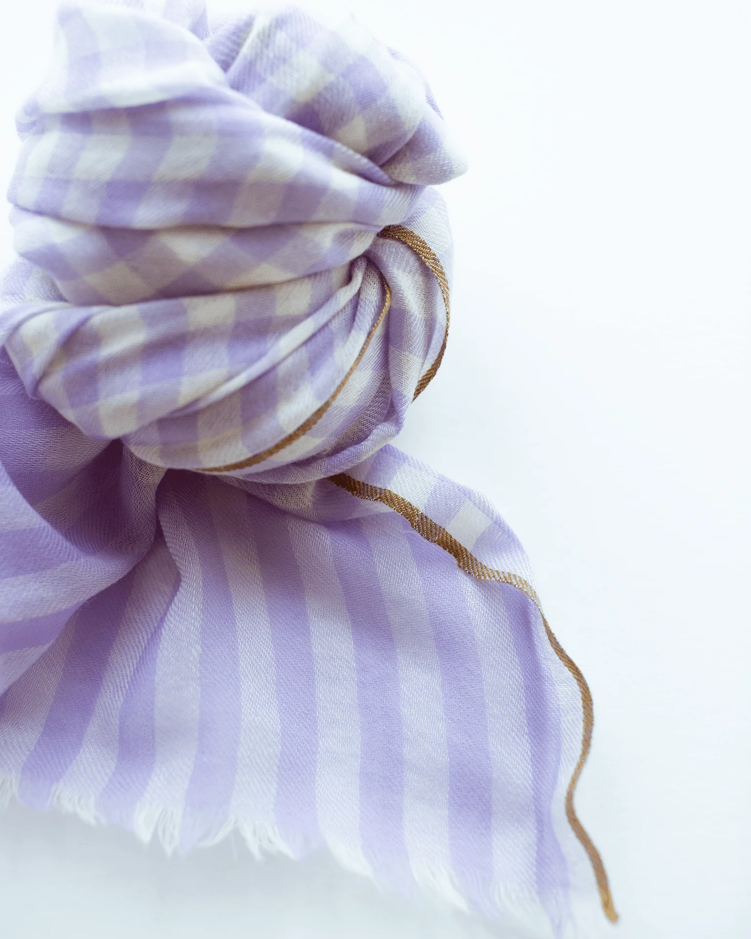 Vichy Checks Scarf in Mauve - Image 2
