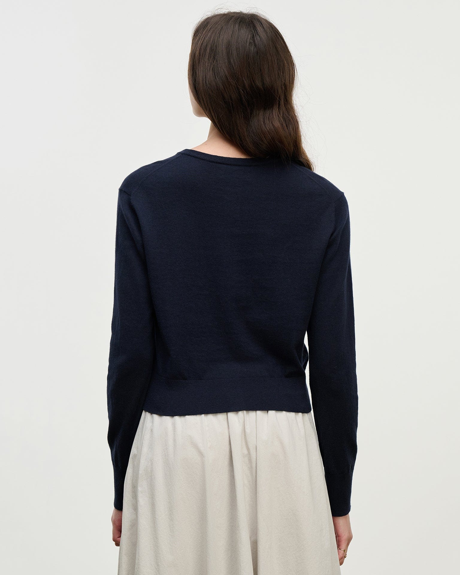 Violette Long Sleeve Cardi in Navy - Image 3