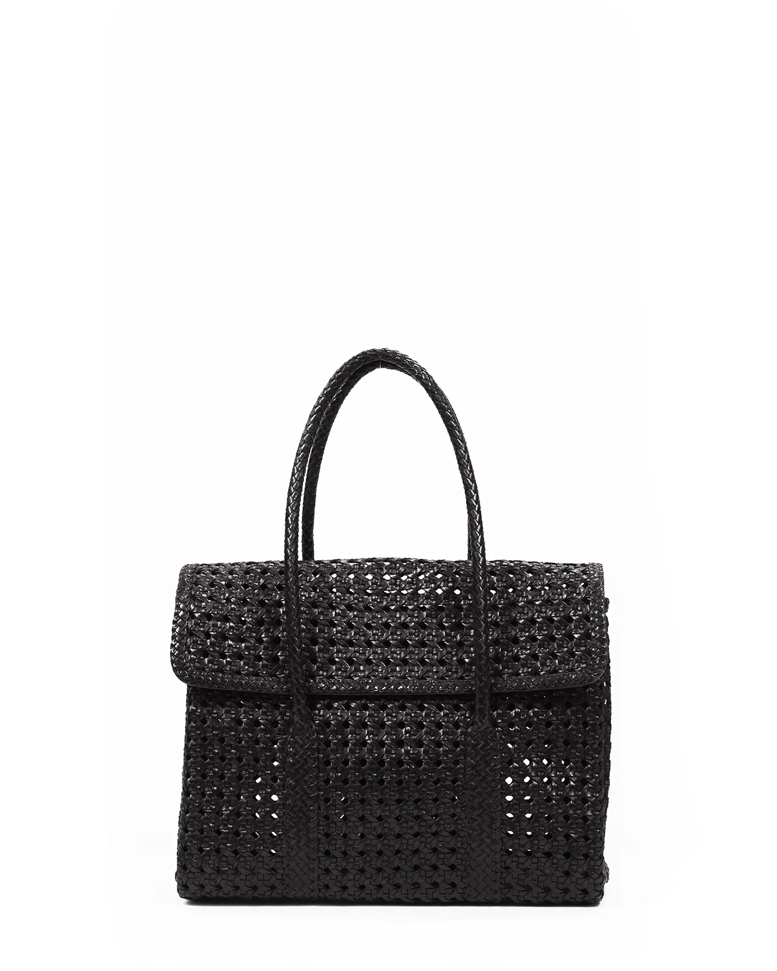 Violette Petit Cuir Flap Bag in Black