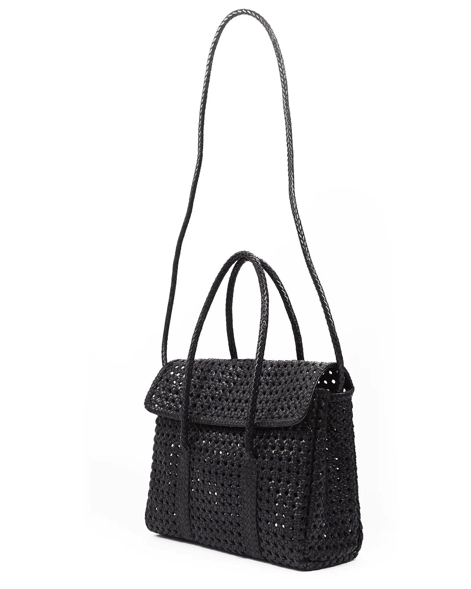 Violette Petit Cuir Flap Bag in Black - Image 2