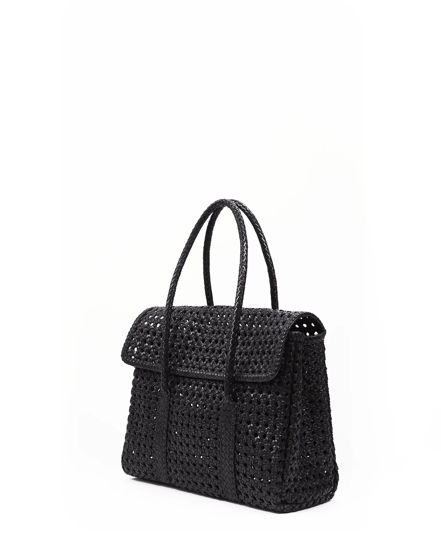 Violette Petit Cuir Flap Bag in Black - Image 3