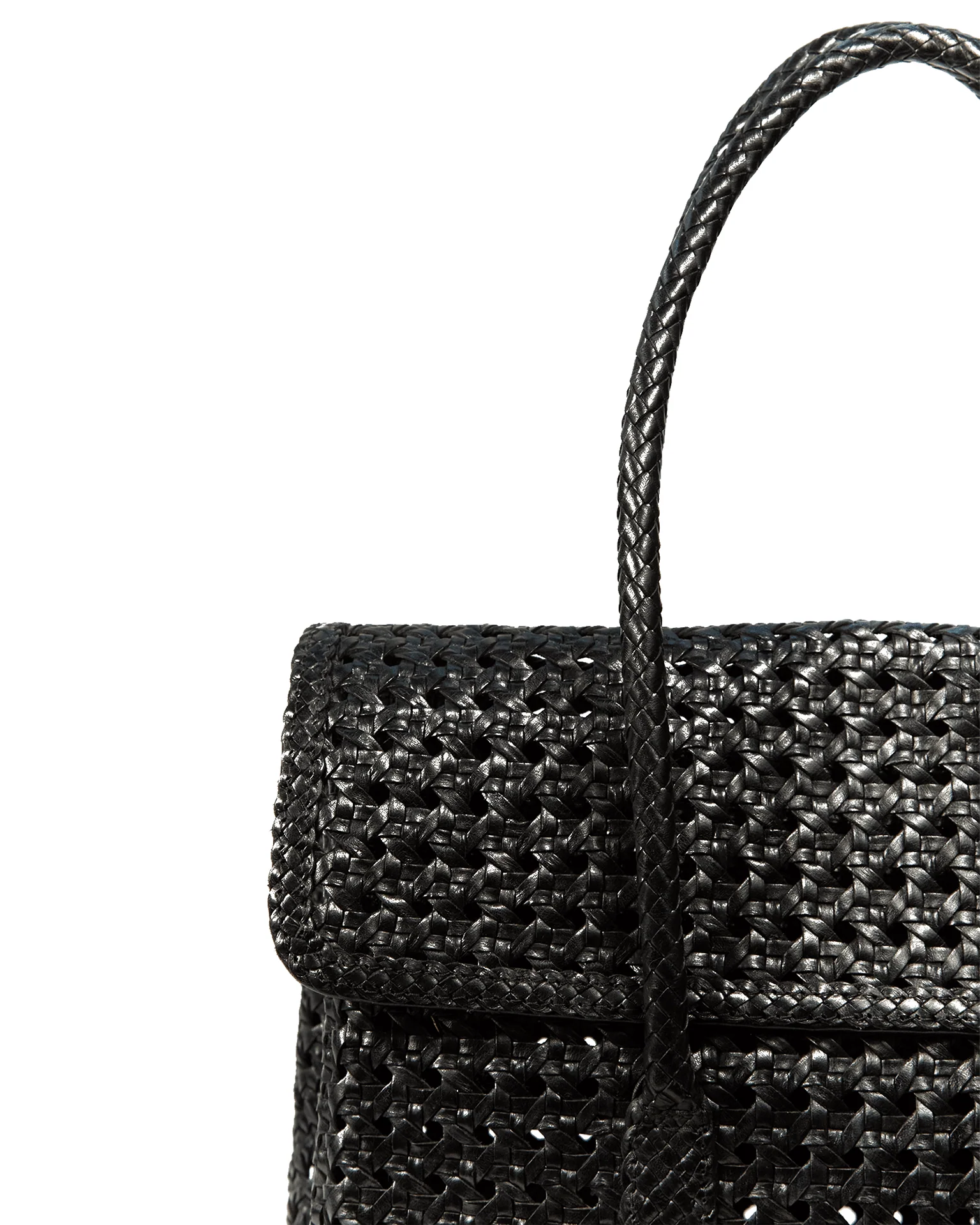 Violette Petit Cuir Flap Bag in Black - Image 4