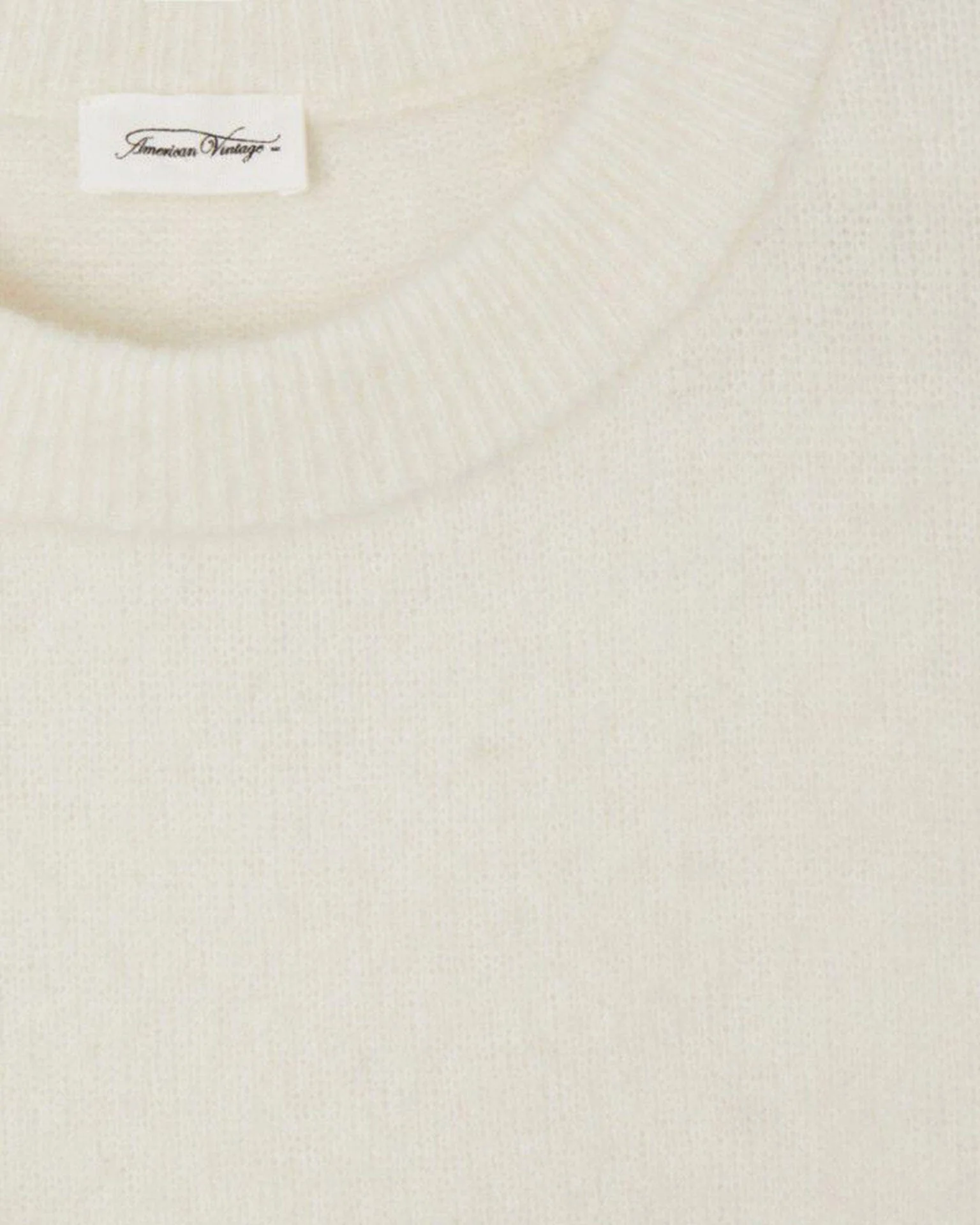 Vito Crewneck Sweater w/ Cuff Slv in Blanc - Image 5