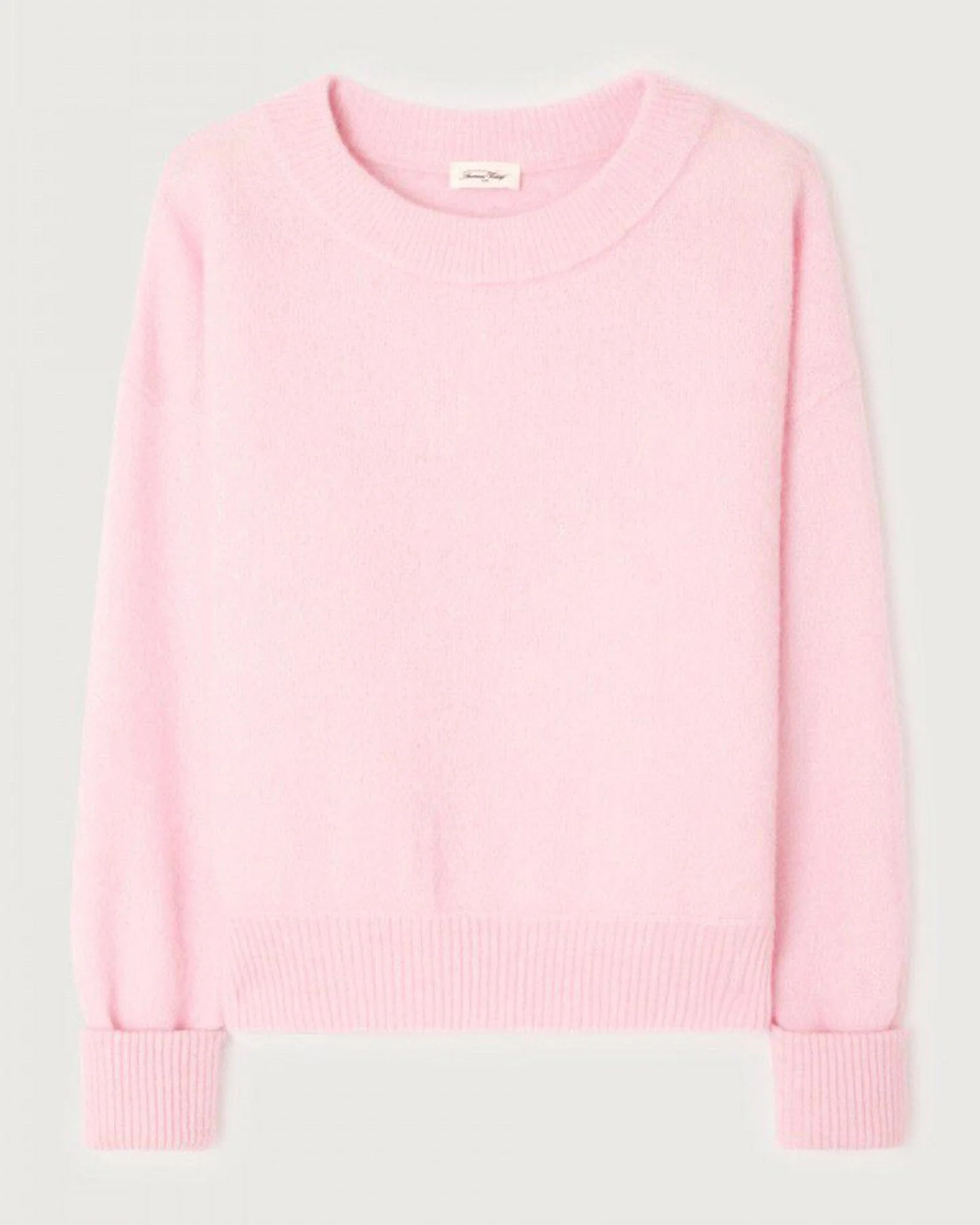 Vito Crewneck Sweater w/ Cuff Slv in Dragee Chine - Image 5
