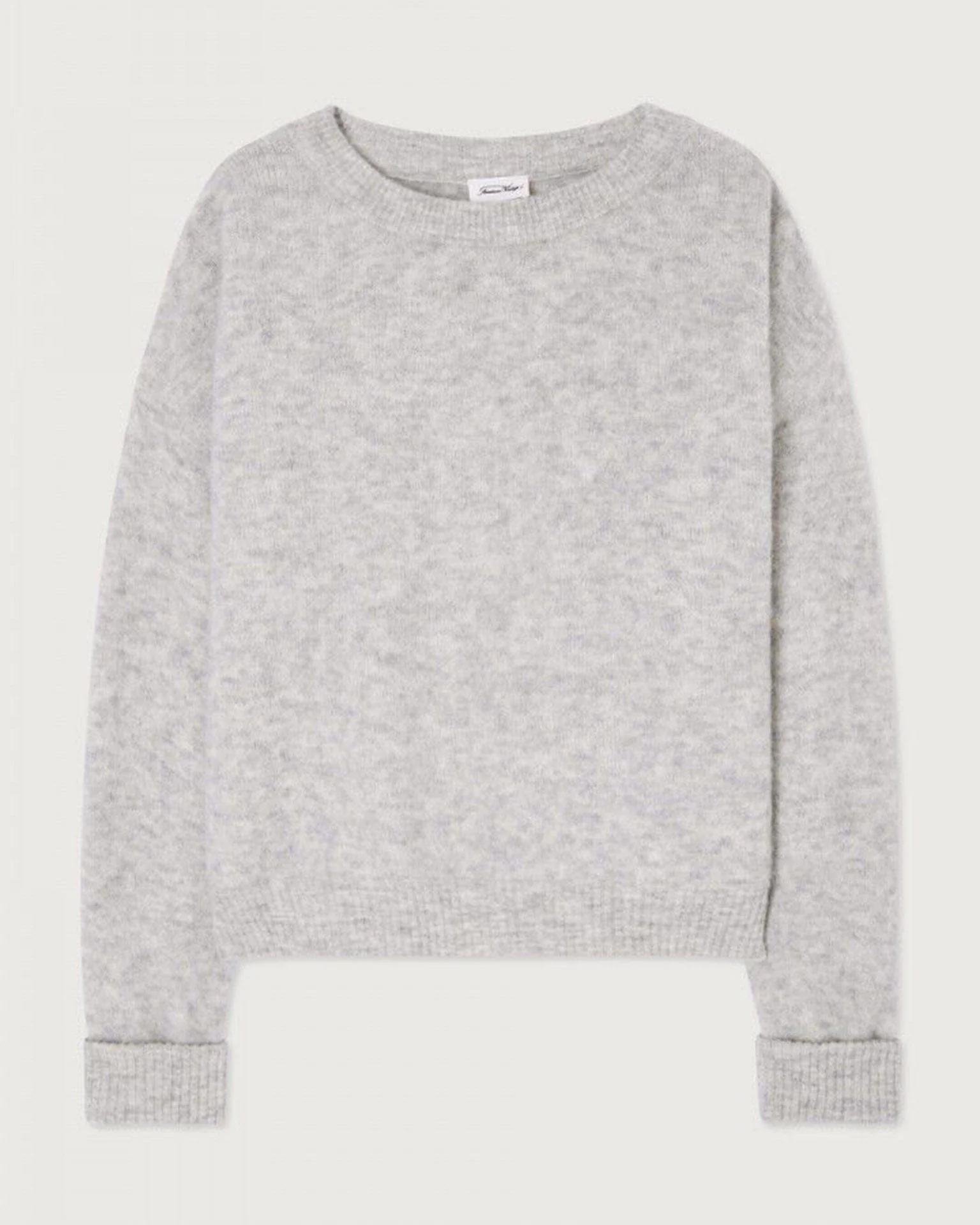 Vito Crewneck Sweater w/ Cuff Slv in Gris Clair - Image 5