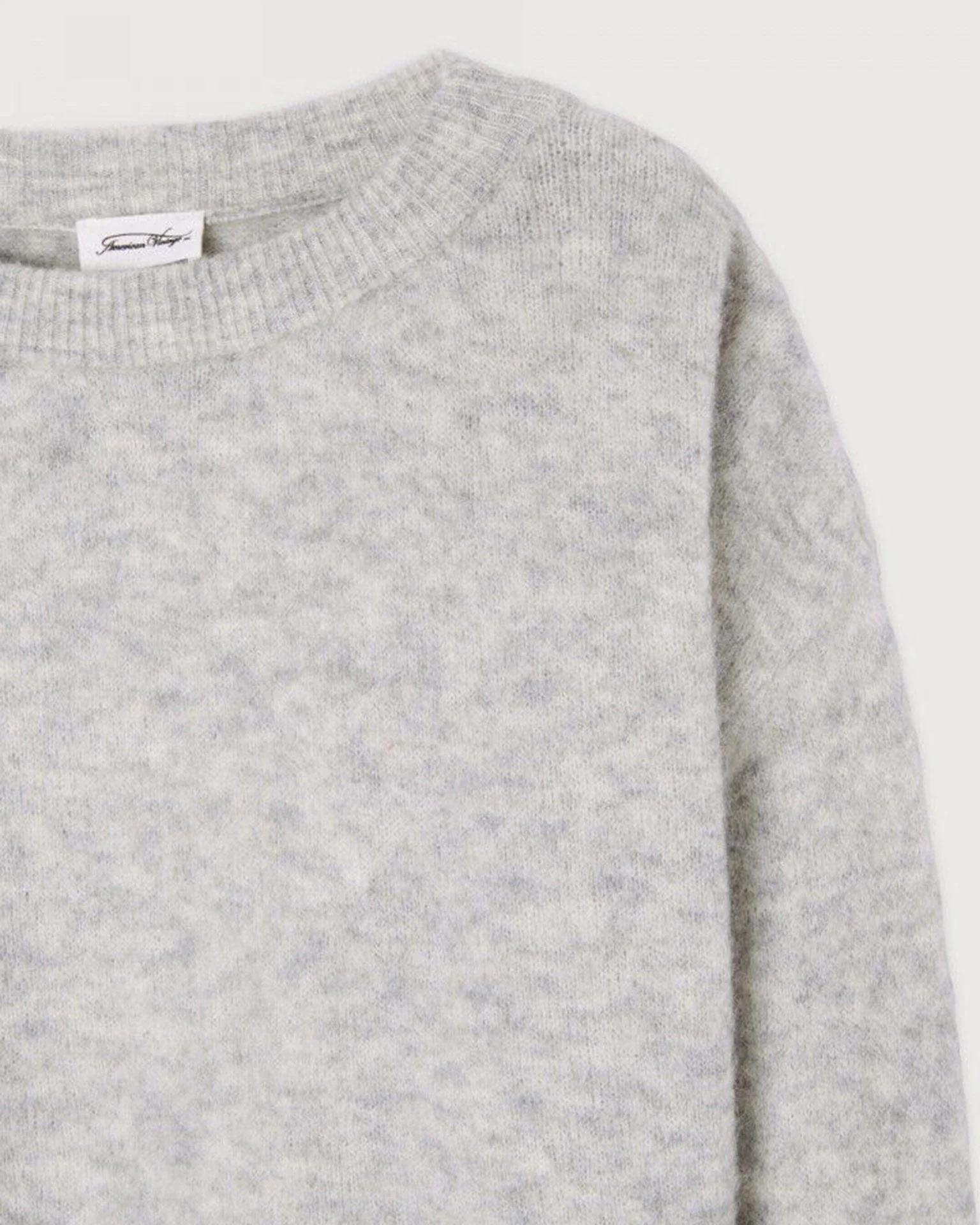 Vito Crewneck Sweater w/ Cuff Slv in Gris Clair - Image 6