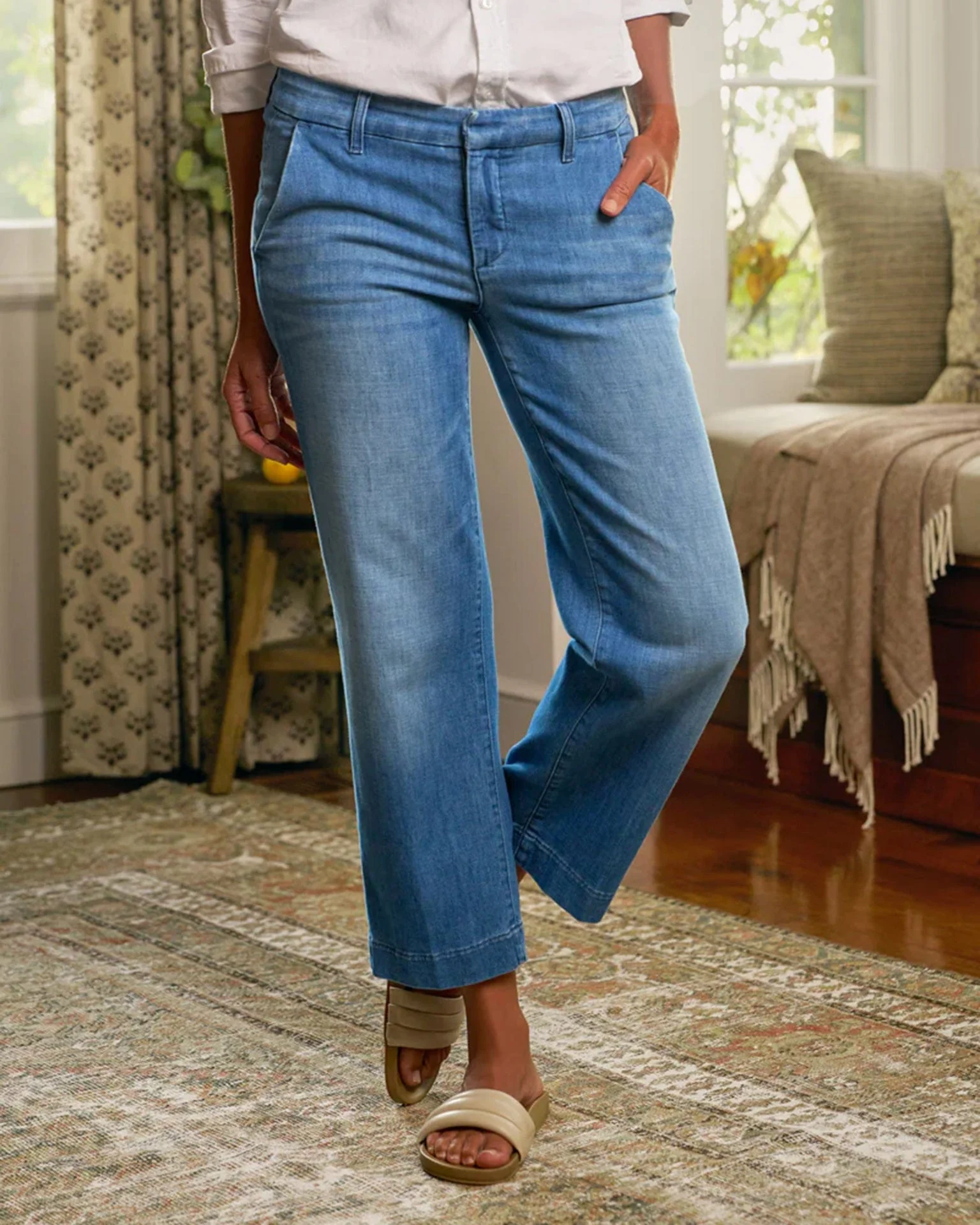 Westport Wide Leg Chino in 1968 Light Wash - Image 3