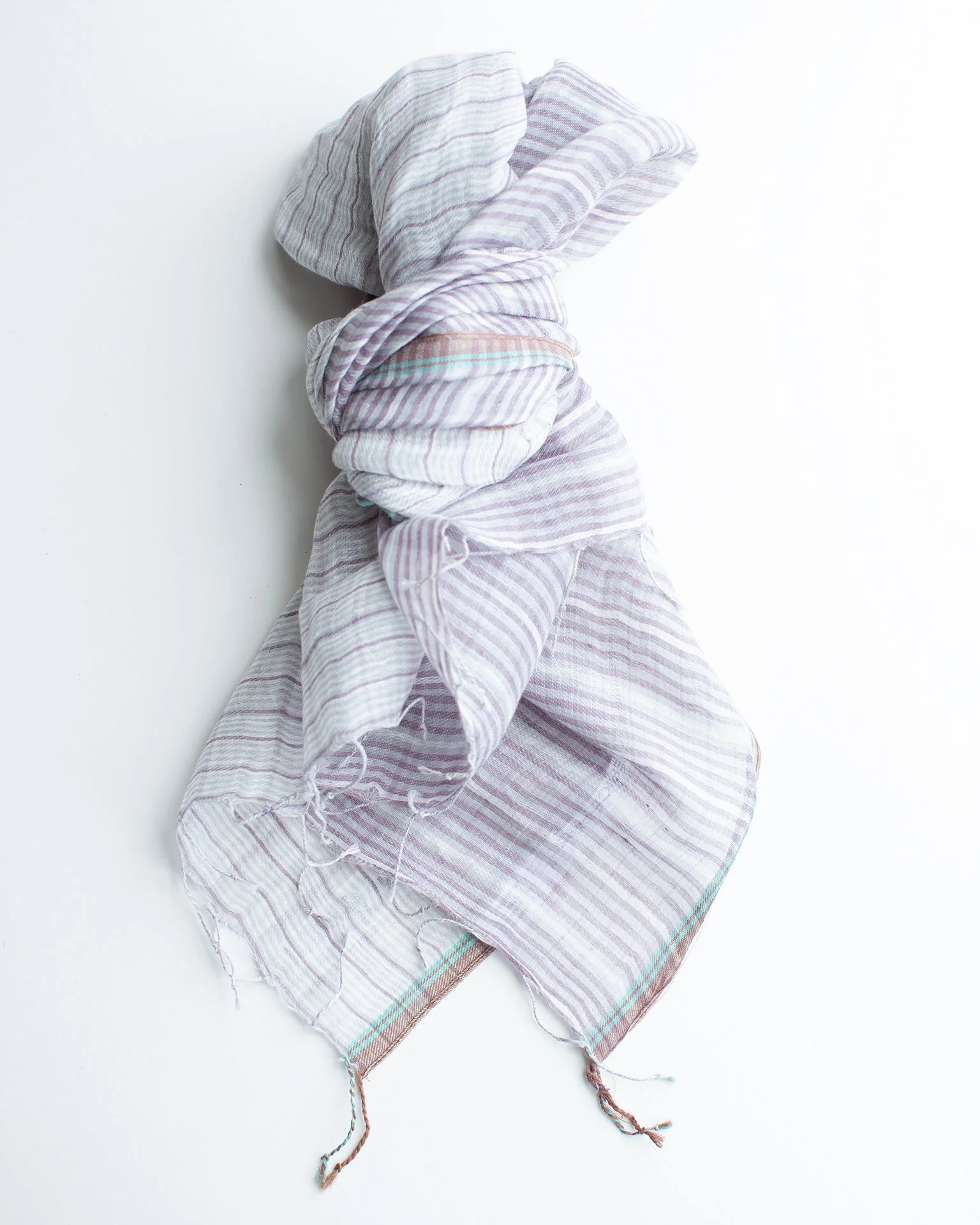 Woven Check Scarf in Thistle