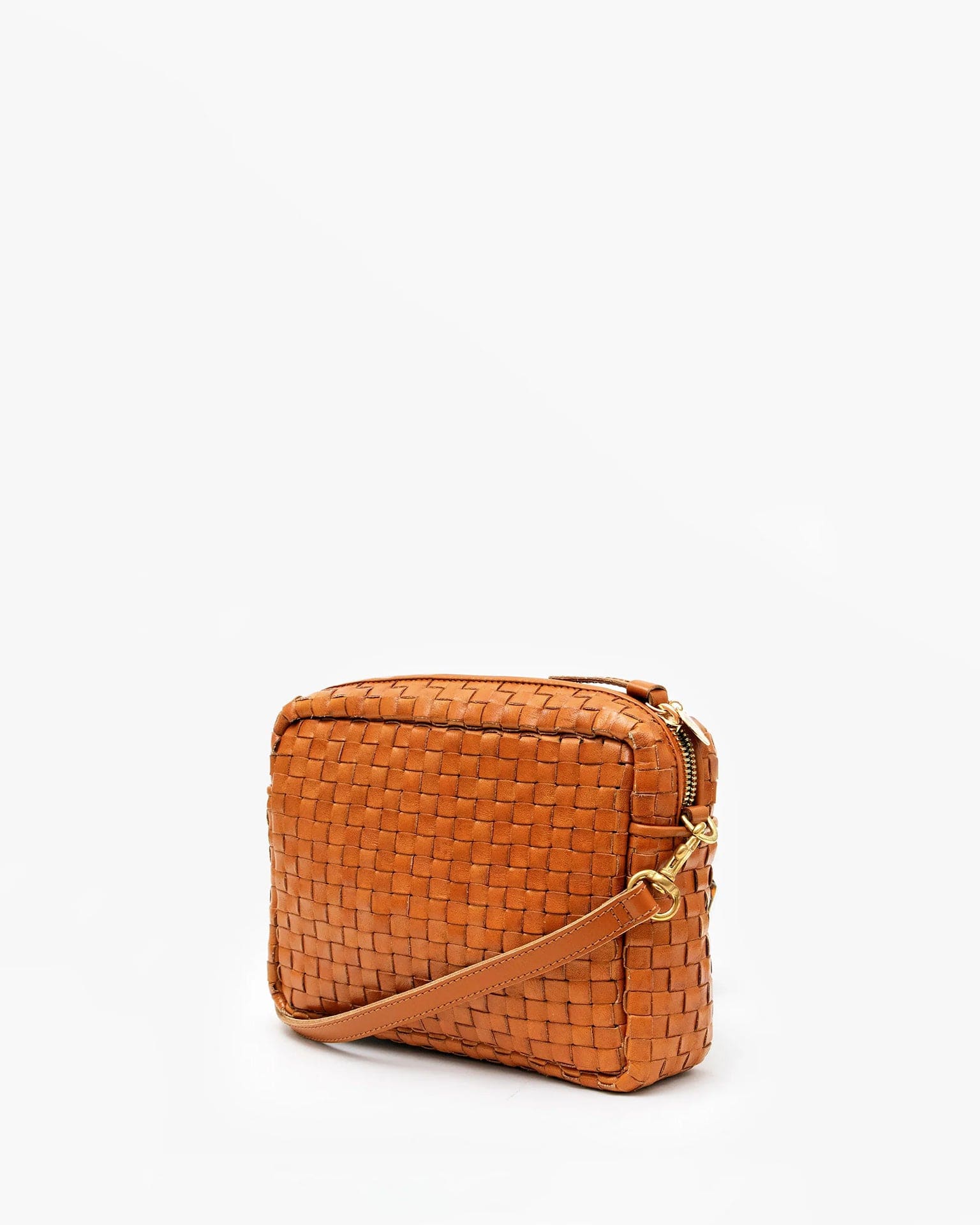 Woven Checker Midi Sac in Natural - Image 3