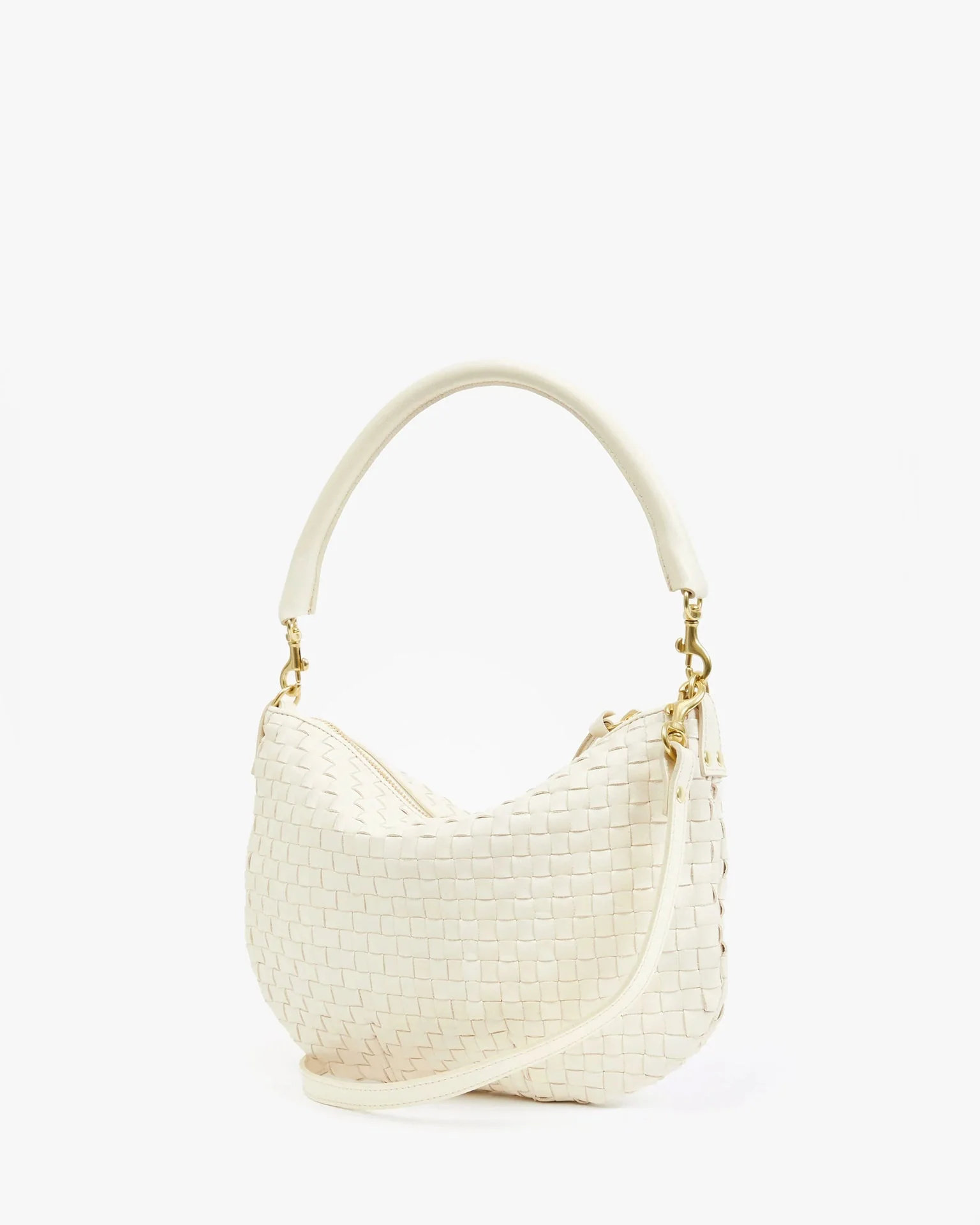 Petit Moyen Messenger - Woven Checker in Cream - Image 4