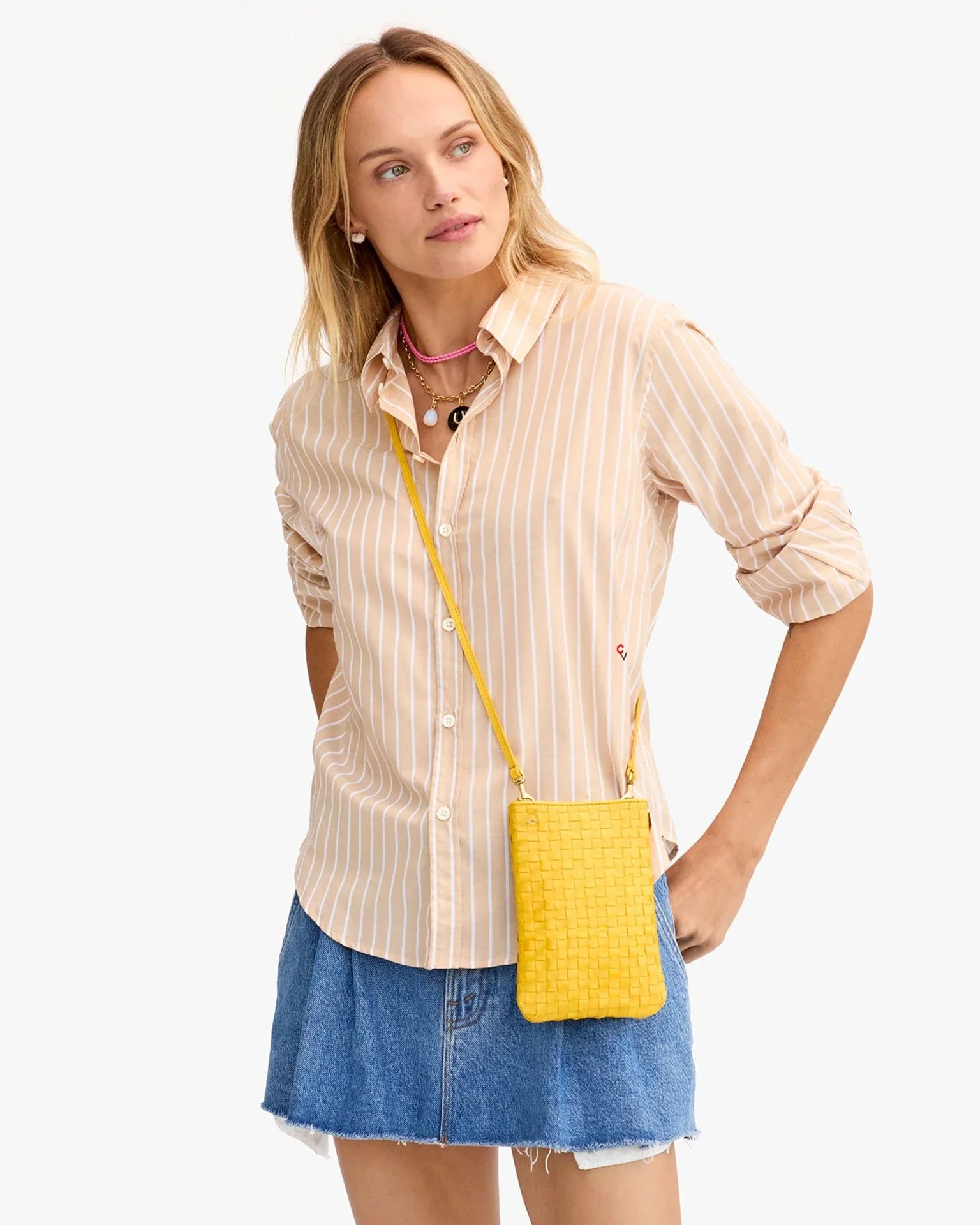 Woven Checker Poche in Snapdragon - Image 2