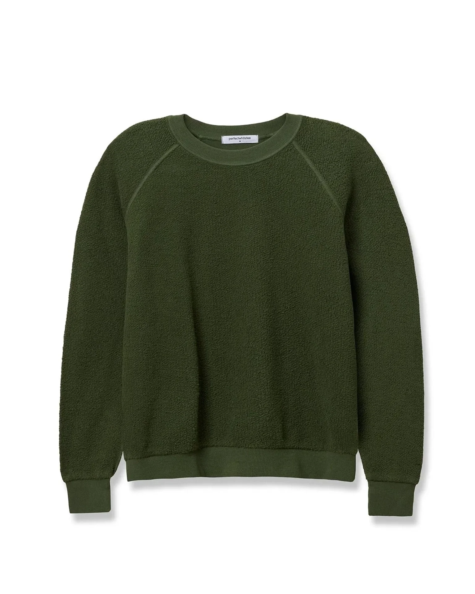 Ziggy Inside Out Fleece L/S Shrunken Crew SS in Fern Green - Image 6